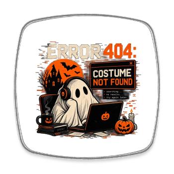 Error 404: Costume Not Found – Halloween Ghost - Viereckiger Kühlschrankmagnet - Weiß - Vorne