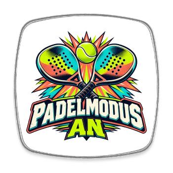 Padelmodus an - Viereckiger Kühlschrankmagnet - Weiß - Vorne