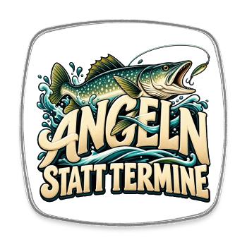 Angeln statt Termine Geschenkidee Vatertag - Viereckiger Kühlschrankmagnet - Weiß - Vorne