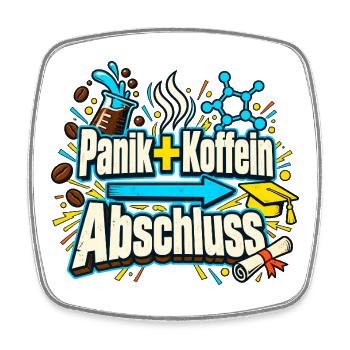Abi Abschluss Prüfungsstress Koffein Nerd Humor - Viereckiger Kühlschrankmagnet - Weiß - Vorne