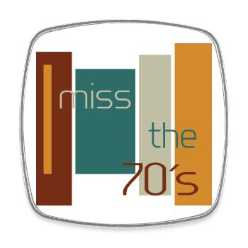 Miss the 70´s Retro Design - Viereckiger Kühlschrankmagnet - Weiß - Vorne