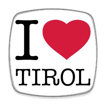 I LOVE TIROL Austria Österreich - Viereckiger Kühlschrankmagnet - Weiß - Vorne