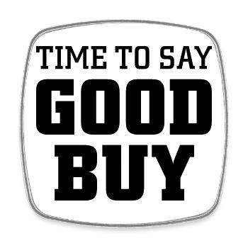 Time to say good buy - Viereckiger Kühlschrankmagnet - Weiß - Vorne