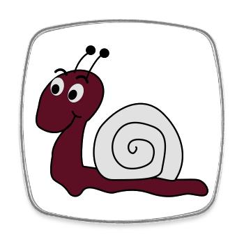slug - Square fridge magnet - white - Front