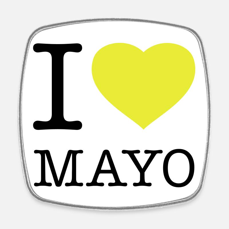 J’ADORE LA MAYONNAISE Mayo - Magnet carré - blanc