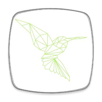 Eisvogel - Viereckiger Kühlschrankmagnet - Weiß - Vorne