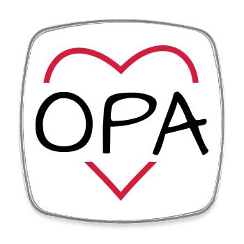 Grandpa heart gift birthday christmas - Square fridge magnet - white - Front