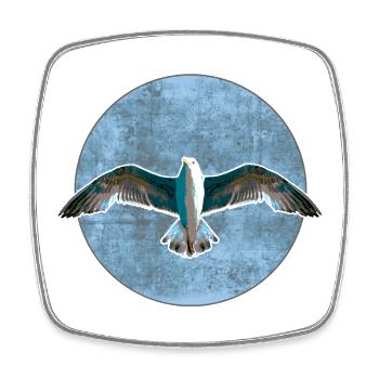 Gull - Square fridge magnet - white - Front