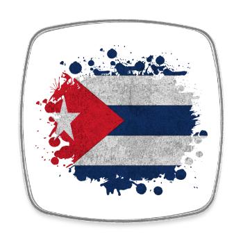Cuba Taches / Cadeau de La Havane Pavillon Caraïbes - Magnet carré - blanc - Devant