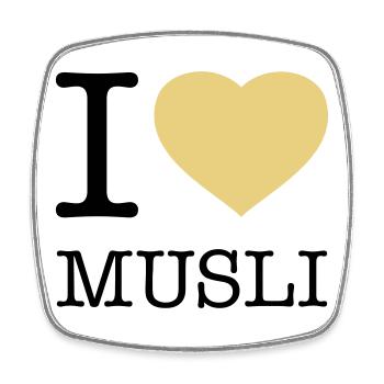 J’AIME MUESLI Muesli - Magnet carré - blanc - Devant