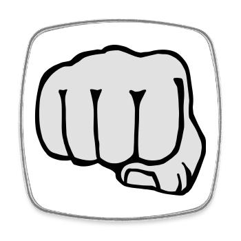 frère - poing - boxe - amis - amitié - Magnet carré - blanc - Devant