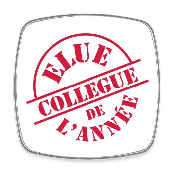 # Collègue # - Magnet carré - blanc - Devant