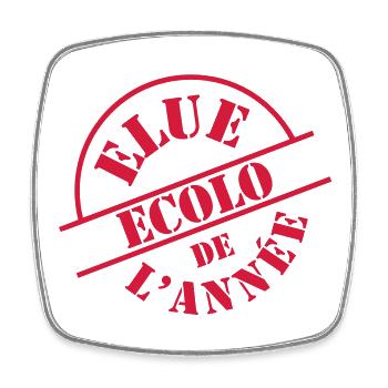 # Ecolo # - Magnet carré - blanc - Devant