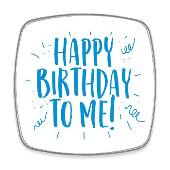 Congratulations on my birthday - Square fridge magnet - white - Front