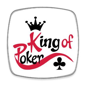 poker - Magnet carré - blanc - Devant