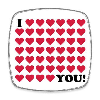 love valentines day wedding - Square fridge magnet - white - Front