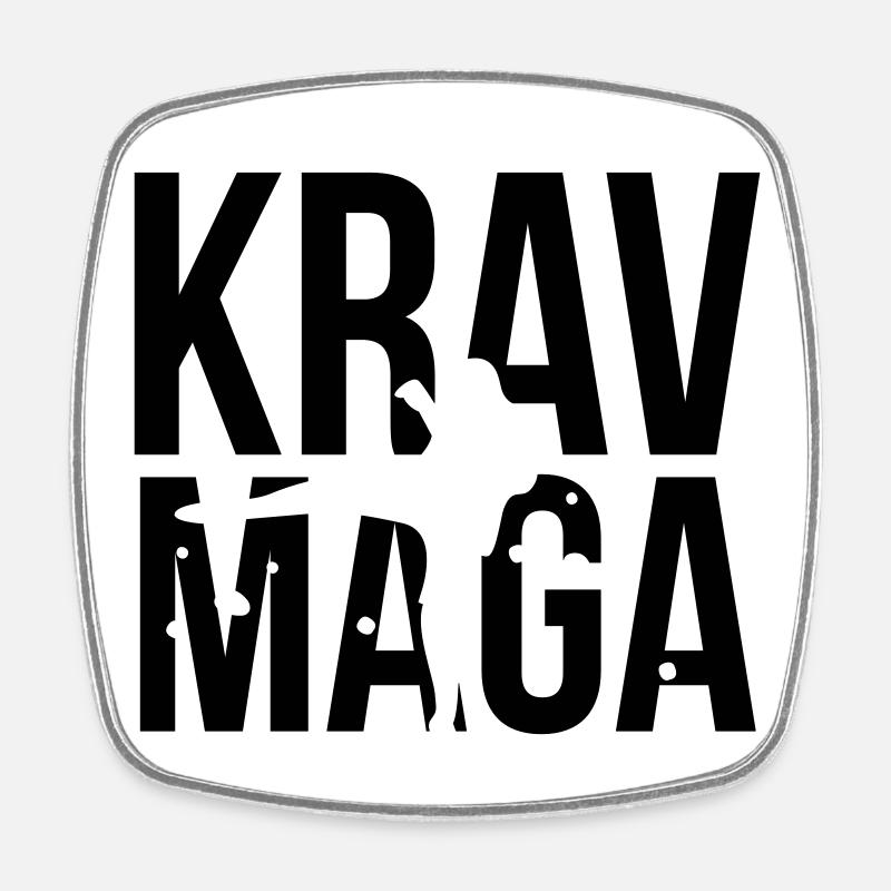 krav maga - Viereckiger Kühlschrankmagnet - Weiß