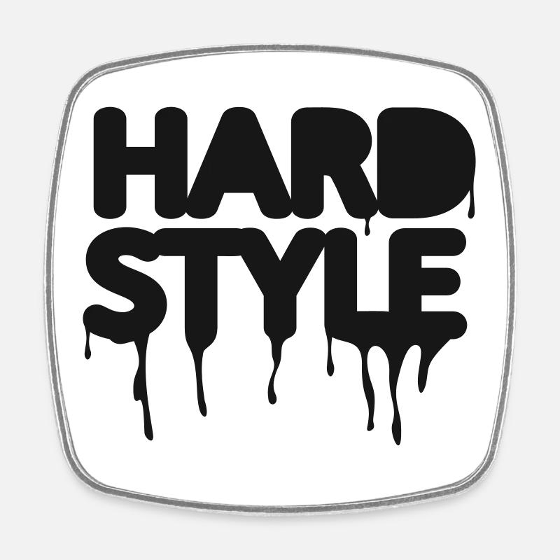 hardstyle / techno / jumpstyle - Magnet carré - blanc