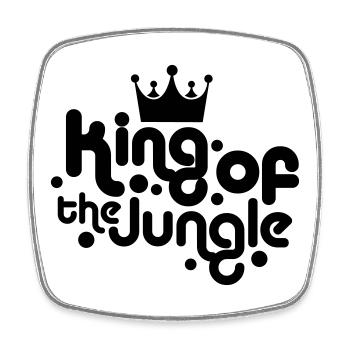 roi de la jungle - Magnet carré - blanc - Devant