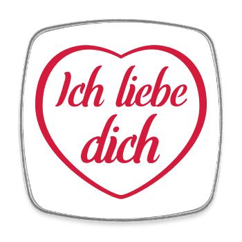 I love you - Square fridge magnet - white - Front