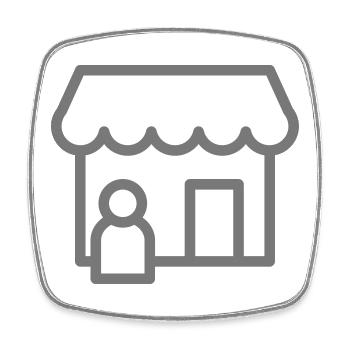 shop Shop - Square fridge magnet - white - Front