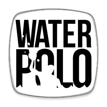 waterpolo Wasserball - Viereckiger Kühlschrankmagnet - Weiß - Vorne