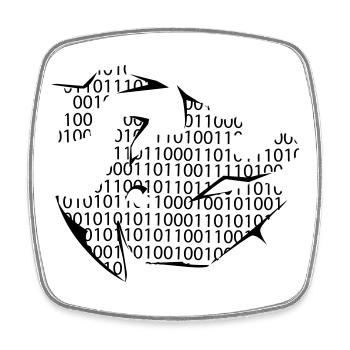 Programmierer - Viereckiger Kühlschrankmagnet - Weiß - Vorne