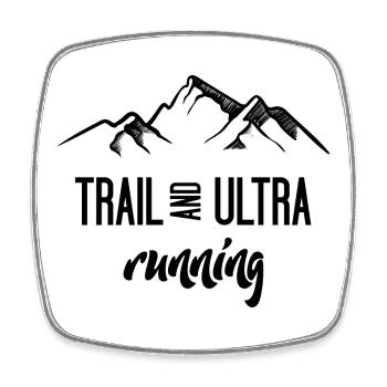 Trail Running und Ultra Running - Viereckiger Kühlschrankmagnet - Weiß - Vorne