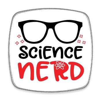 Science Nerd - Magnet carré - blanc - Devant