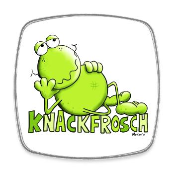 Knackfrosch - Viereckiger Kühlschrankmagnet - Weiß - Vorne