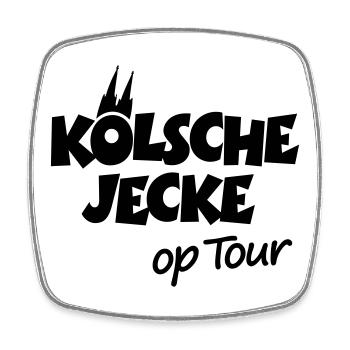 Kölsche Jecke op Tour Köln mit Kölner Dom - Viereckiger Kühlschrankmagnet - Weiß - Vorne