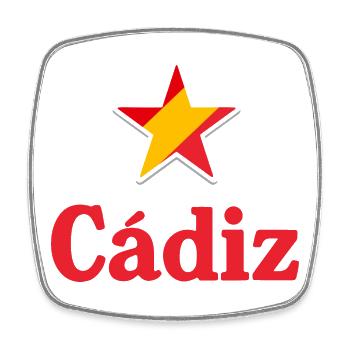 Étoiles d’Espagne - Cadix - Magnet carré - blanc - Devant