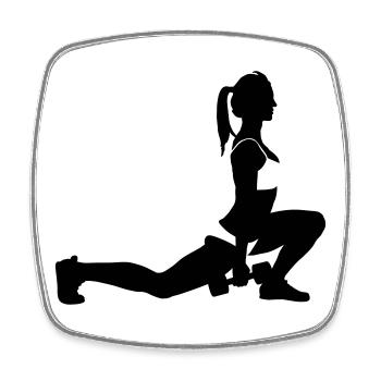 Fitness - Viereckiger Kühlschrankmagnet - Weiß - Vorne