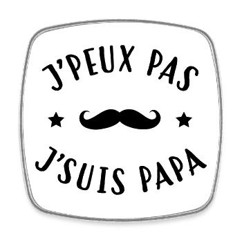 Papa Vati Vater Vatertag Geburtstag Dad Familie - Viereckiger Kühlschrankmagnet - Weiß - Vorne