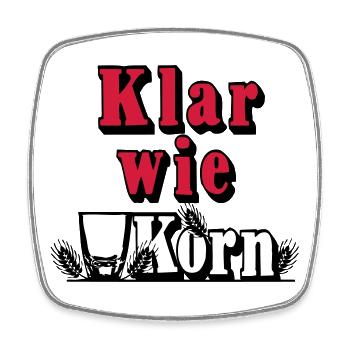 Korn , Party , Weizenkorn ,Klar wie Korn (25) - Viereckiger Kühlschrankmagnet - Weiß - Vorne