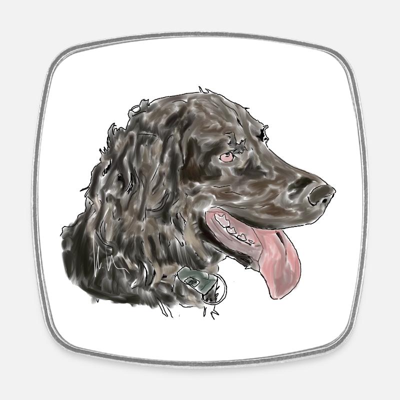 Quaildog - Square fridge magnet - white