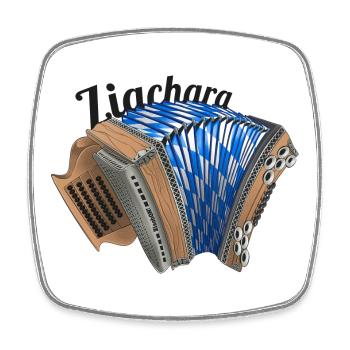 Zichara Bavaria dunkel | ZiachON! - Viereckiger Kühlschrankmagnet - Weiß - Vorne