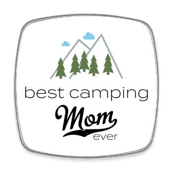 Camper - Viereckiger Kühlschrankmagnet - Weiß - Vorne