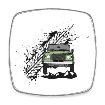 Defender Splash Front - Square fridge magnet - white - Front