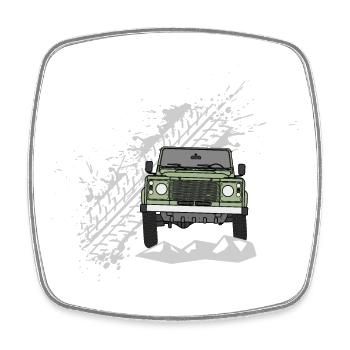 Defender Splash Front - Square fridge magnet - white - Front