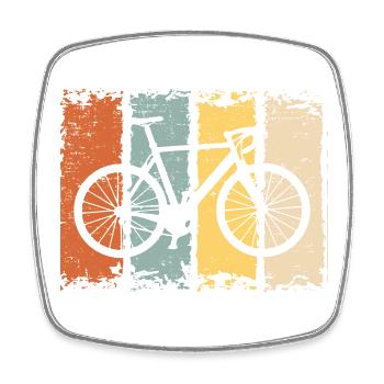 Bicycle - Square fridge magnet - white - Front