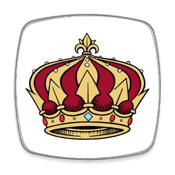 Crown King King Crown Royal Queen Queen - Square fridge magnet - white - Front