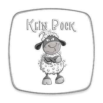 Kein Bock Schaf I Nein Statement Fun Sprüche - Viereckiger Kühlschrankmagnet - Weiß - Vorne