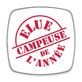 Elue Campeuse de l'année - Magnet carré - blanc - Devant