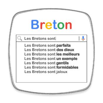 Breton recherche - Magnet carré - blanc - Devant