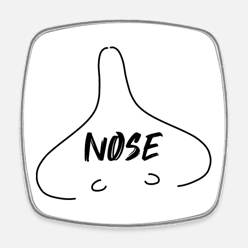 NOSE, the nose - Square fridge magnet - white
