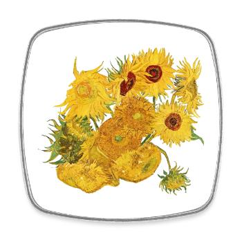 Van Gogh Sonnenblumen | Freigestellte Sonnenblumen - Viereckiger Kühlschrankmagnet - Weiß - Vorne
