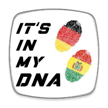 In my DNA Germany and Bolivia - Square fridge magnet - white - Front