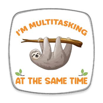 Sloth Funny Saying - Square fridge magnet - white - Front