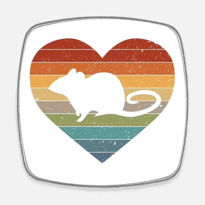Rat rats - Square fridge magnet - white